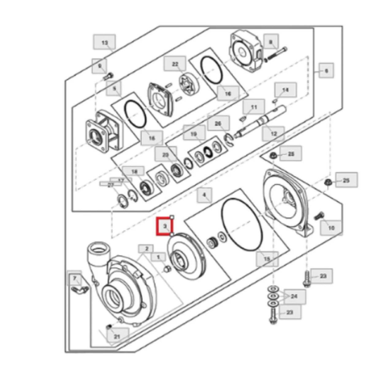 Impulsor Bomba de Solução Pulverizador John Deere N306173